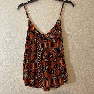 Pattern blouse orange